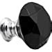 Keiva Pcs Diamond Shape Crystal Glass Mm Black Drawer Knob Pull