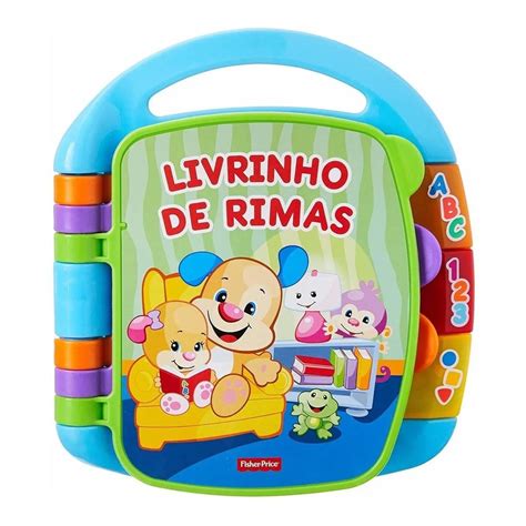 Livro Rimas Aprender E Brincar Som Luz Livrinho Fisher Price CDH62