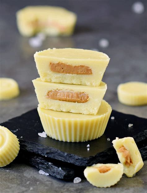 White Chocolate Peanut Butter Cups (Reese's) - Elavegan