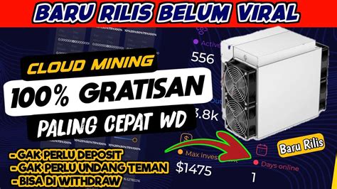 CALON LEGIT NIH CUMA MODAL GRATISAN AJA CLOUD MINING BITCOIN