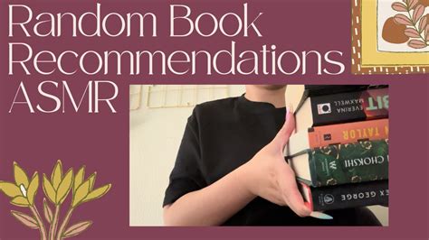 Random Book Recommendations Asmr Whispering Tapping Tracing Page