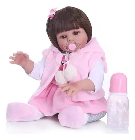 Bebe Reborn Boneca Toda Silicone 48cm Coelhinho Menina MercadoLivre