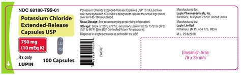 Potassium Chloride Er Caps 10meq 500ct Real Value Rx