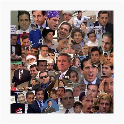 Michael Scott Collage The Office Art Board Print Canoeracing Org Uk