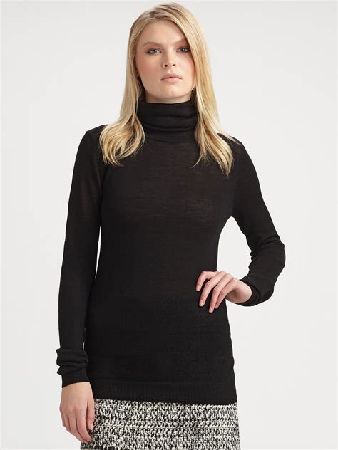 Dkny Merino Wool Turtleneck In Black Lyst