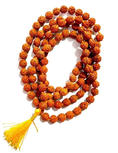 Brown Rudraksha Beads Mala Number Of Mukhi 5 Shape Round At Rs 100