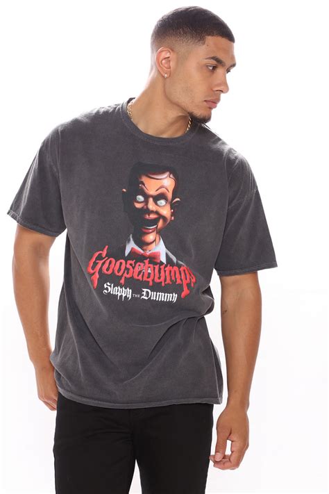 Goosebumps Slappy The Dummy Short Sleeve Tee Black Wash Fashion