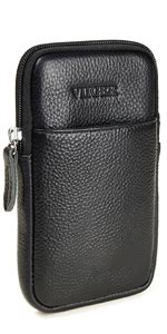 Viiger Genuine Leather Phone Case Belt Clip Holster Belt Pouch Holder