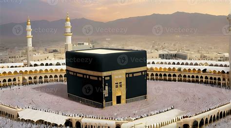 AI generated Islamic Festivities Ramadan and Eid at Mecca Kaaba Center ...