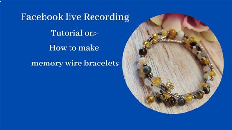 How To Make Memory Wire Bracelets Youtube