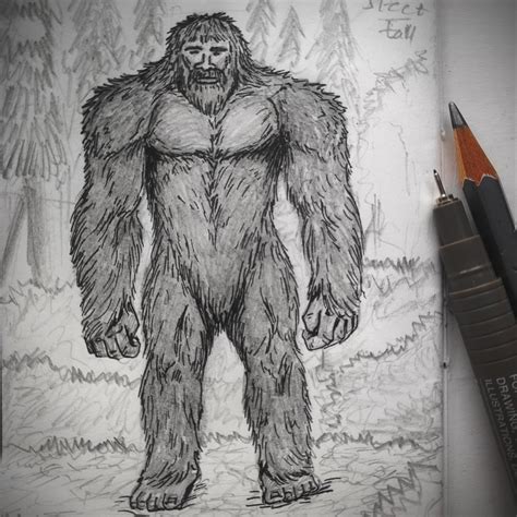 Sasquatch Sketch By Me Rbigfoot