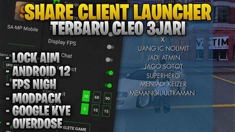 Share Samp Launcher Client Support Jari Cleo Cara Pemasangannya