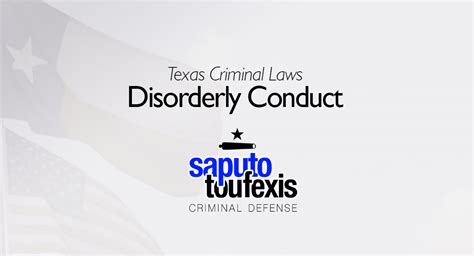 The Texas Disorderly Conduct Law Penal Code §42 01