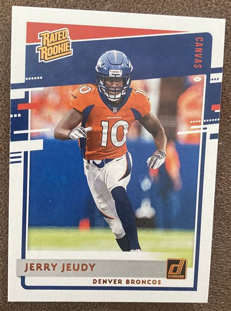 Panini Donruss Rated Rookie Canvas Jerry Jeudy Rc Ebay