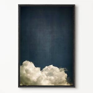 Southandart Vintage Moody Clouds Wall Art Print Cloudy Sky Framed