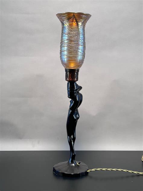 Frankart Art Deco Nude Standing Nymph Lamp Etsy