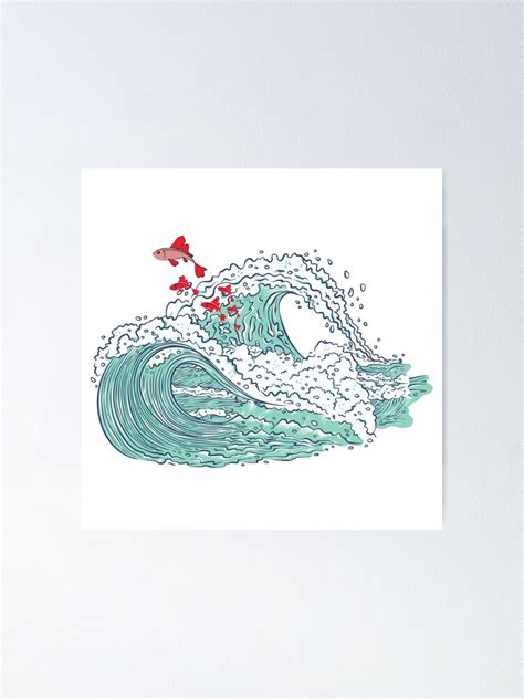 "Ponyo waves" Poster by Maryaartist | Redbubble