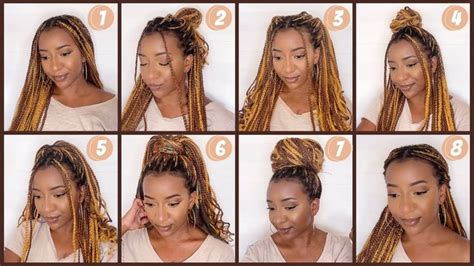 Curly End Knotless Braids Ways To Style Styling Box Braids For