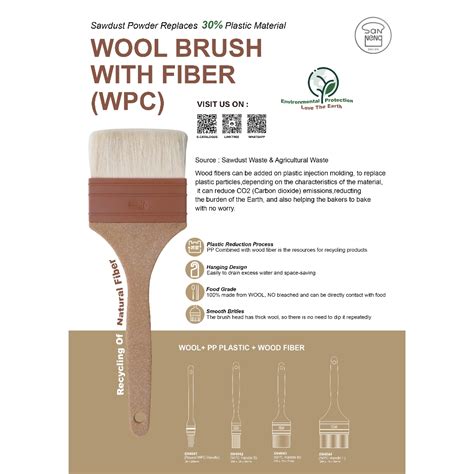 Jual Sanneng Sn Wool Pastry Brush Plant Fiber Handle Small