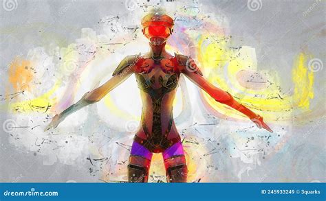 Illustration Of A Science Fiction Scene Stock Image Image Of