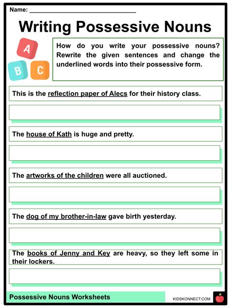 Possessive Nouns Worksheets And Teaching Resources Worksheets Library