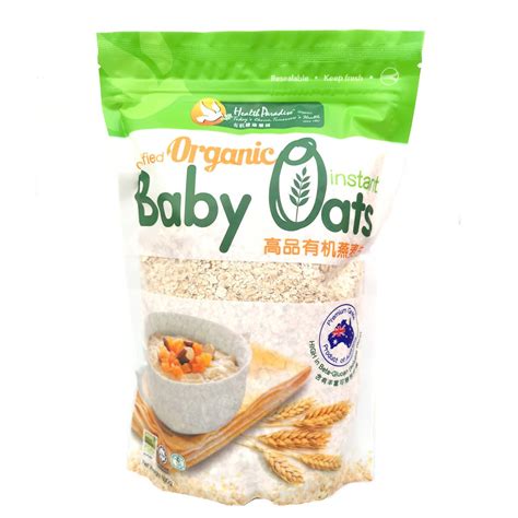 Health Paradise Organic Instant Baby Oats 500gm (NASAA, Australia) Australian oat Halal Jakim ...