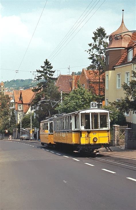 Zahnradbahn Stuttgart Im Mai 1978 fährt Tw 103 mit dem Vorstellwagen