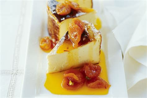 Baked Ricotta Cheesecake With Saffron Apricots Recipe Cart