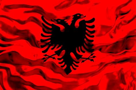 Premium Photo National Flag Of Albania Background With Flag Of Albania