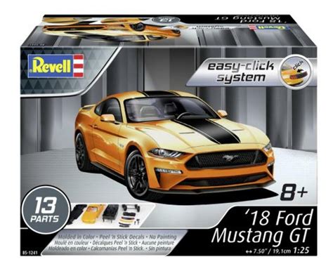 Revell 851241 1:25 Scale 2018 Mustang GT Level 2 Plastic Model Car Kit ...