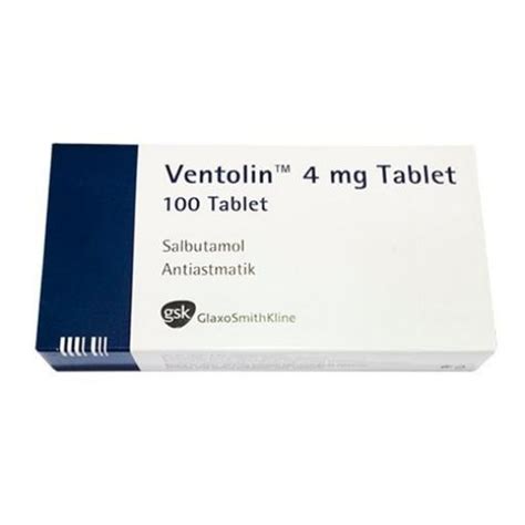 Ventolin 4mg Salbutamol Discount Glaxosmithkline Uk