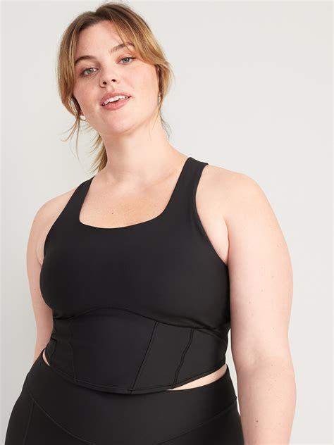 Light Support Powersoft Longline Sports Bra Old Navy