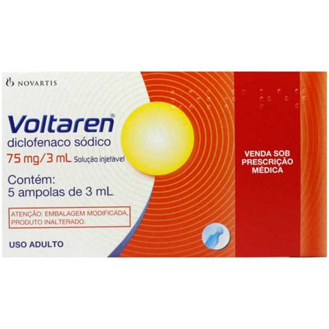 Voltaren 75mgml InjetÁvel C5 Ampolas 3ml Novartis Biociencias