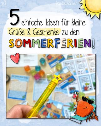 Einfache Ideen F R Kleine Gr E Und Geschenke Zu Den Sommerferien