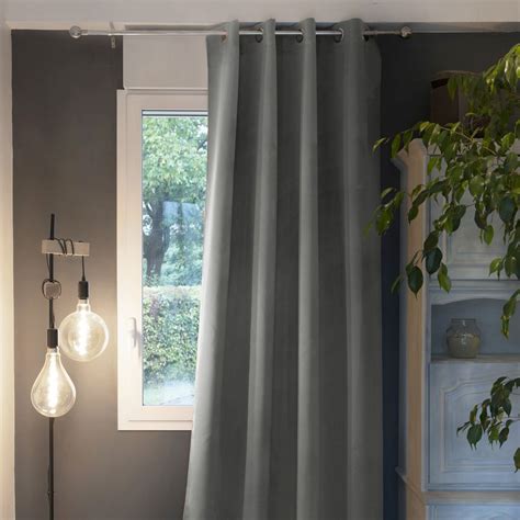 Rideau Occultant Isolant 135 X 260 Cm Laponie Gris Anthracite