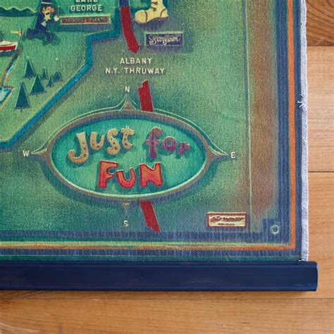 Adirondack Park Fun Map Wall Chart | Rustic Adirondack Decor