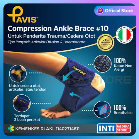 Promo Pavis Compression Ankle Brace 10 Deker Kompresi Pergelangan