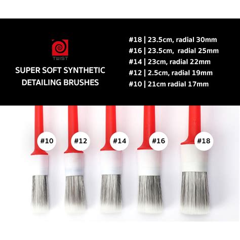 Super Soft Detailing Brushes Set Psc Twist Shopee Thailand