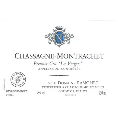 Chassagne Montrachet Er Cru Les Vergers Ramonet Prices