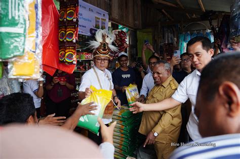 Mendag Kunjungi Pasar Sentral Timika Baru Papua Kementerian