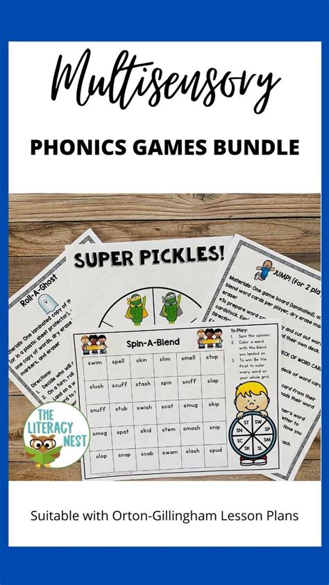 Multisensory Phonics Games Bundle For Orton Gillingham Lesson Plans