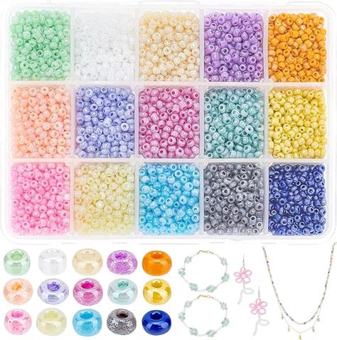 Ph Pandahall Pcs Couleurs Perles De Rocaille En Verre Mm Mini