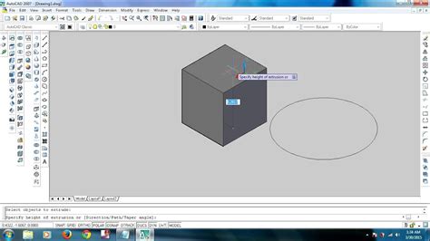 Autocad Extrude Command Youtube