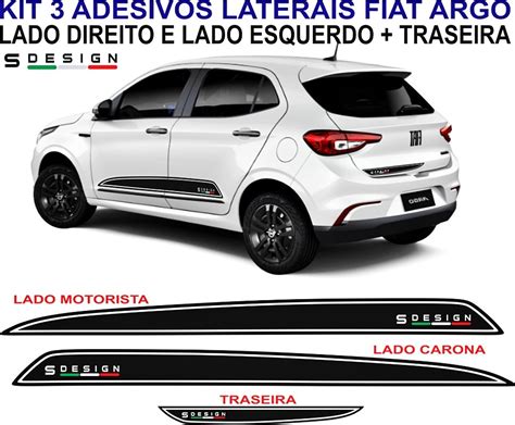 Adesivos Argo S Design Lateral E Traseiro Kit Fiat Mercado Livre