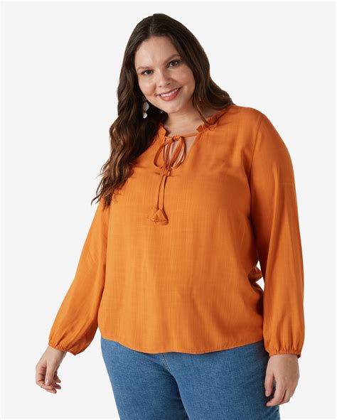 Riachuelo Bata Plus Size Feminina Ampla Manga Longa Amarra O Viscose