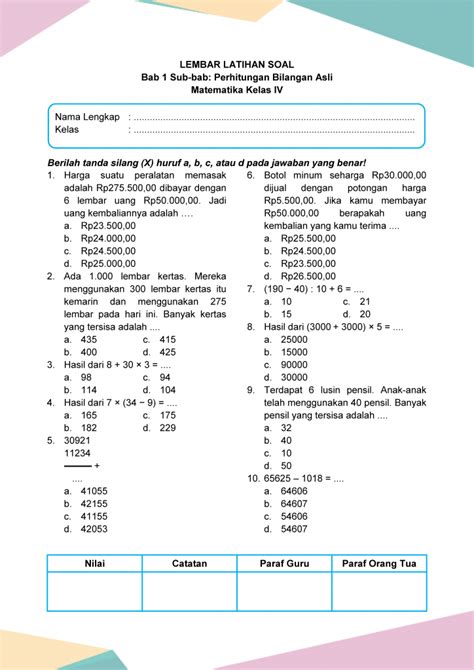 Bab 1 Kalimat Matematika Dan Perhitungan Archives Daring Nur Hidayah