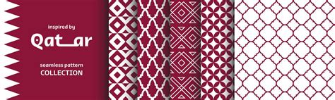 Qatar Seamless Patterns Collection Inspired By Arabic Culture And Art