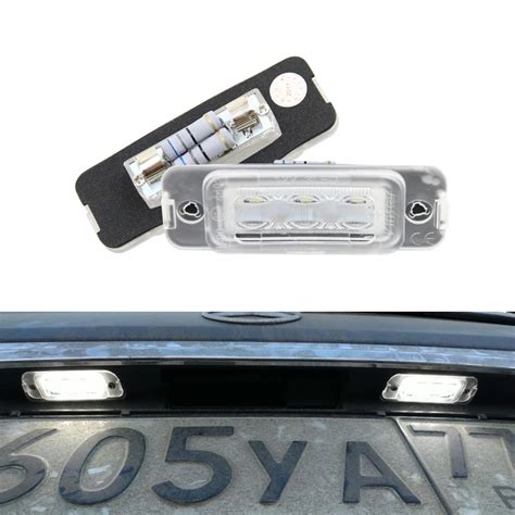 2x Error Free Led Number License Plate Light Car Tail Lamps For Benz R