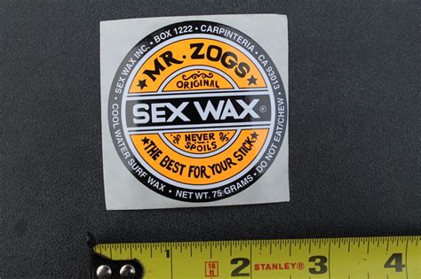 Mr Zogs Sex Wax Surfboard Neon Orange Original Sw1a Vintage Surfing Sticker Ebay