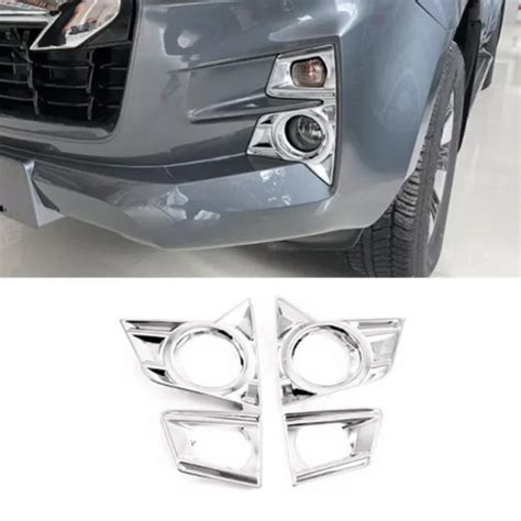 FOR ISUZU D MAX Dmax 2021 2024 Chrome 2PCS Front Fog Light Lamp Cover